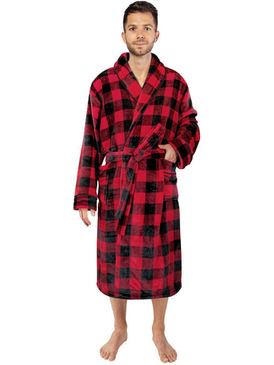 Men's Piping Fleece Robe