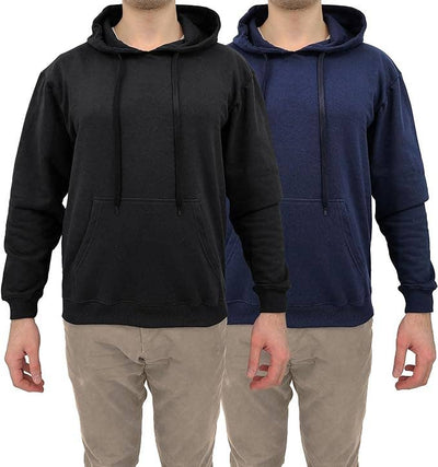 Men's Midweight Fleece Cotton Pullover Hooded Sweatshirt