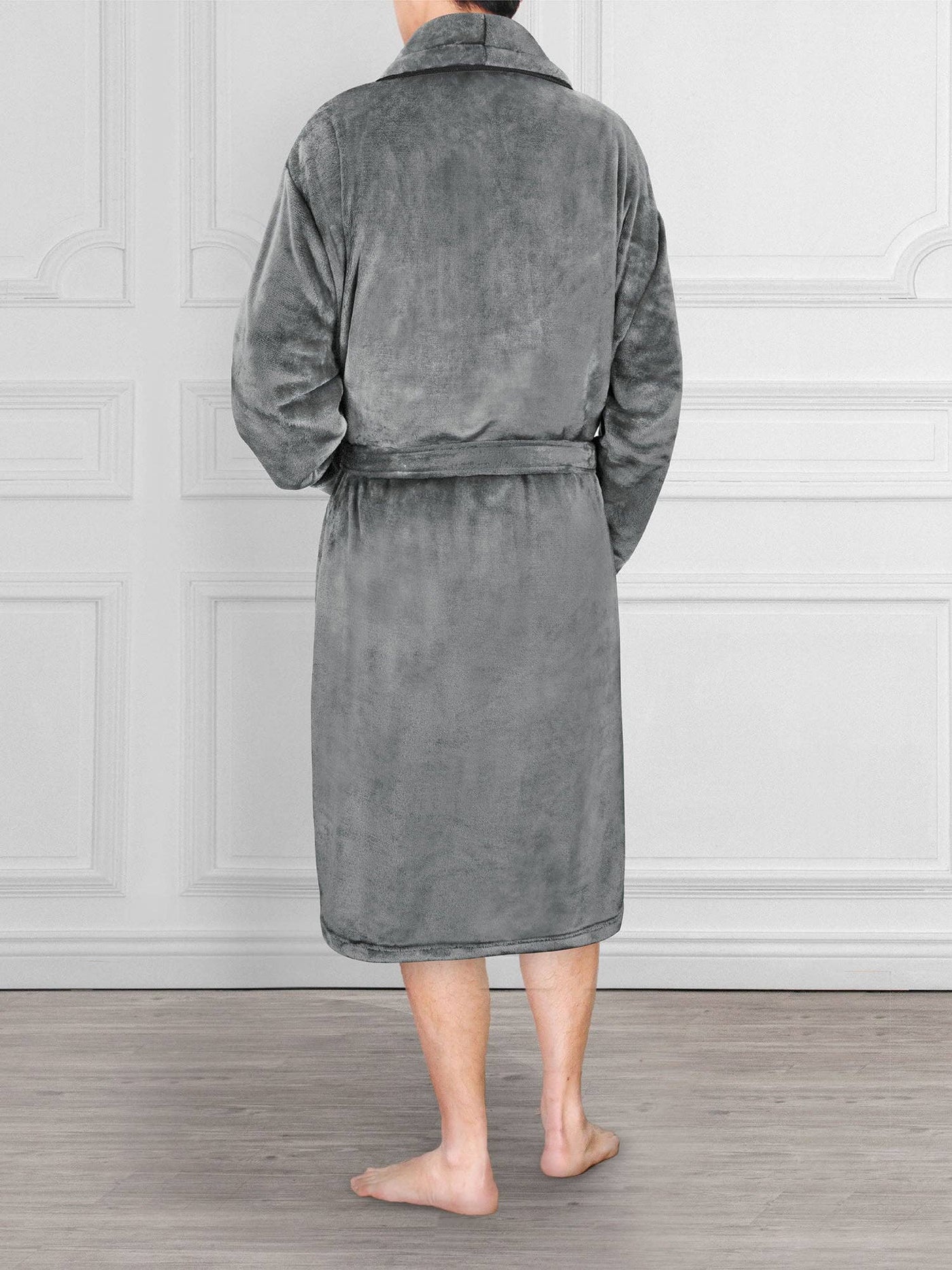 Men's Piping Fleece Robe