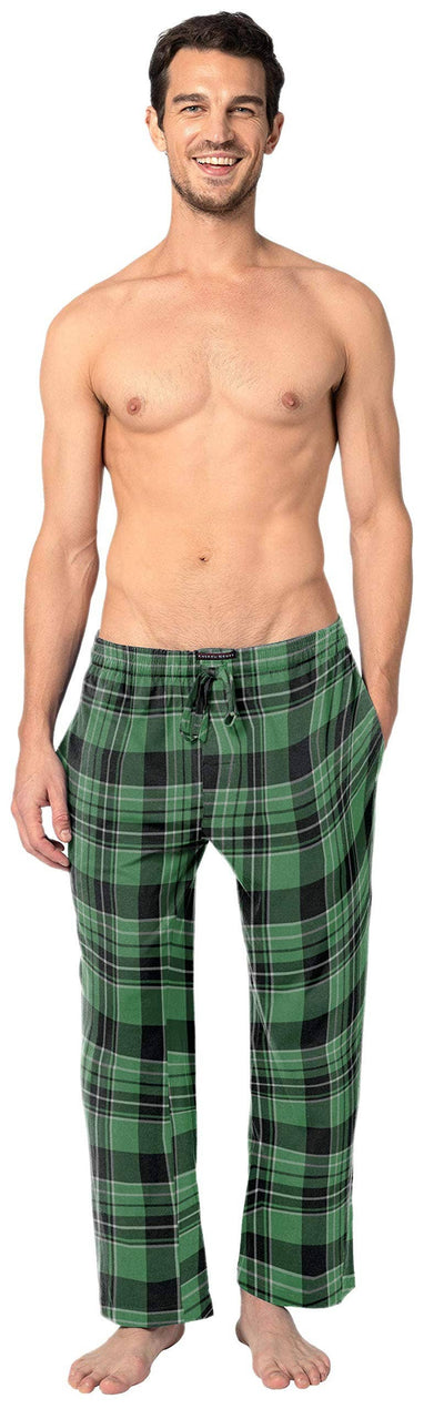 Men's 100% Cotton Flannel Fleece Lounge Pajama Pants