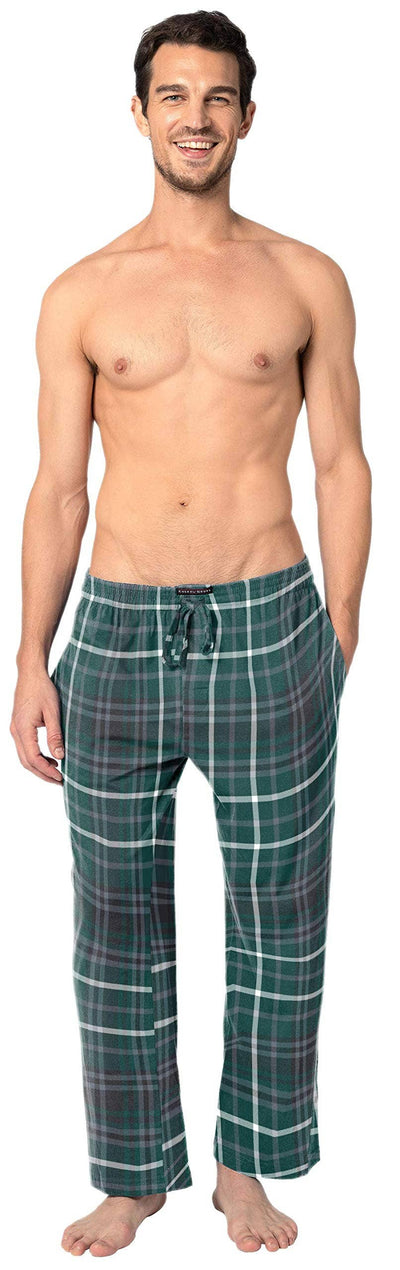 Men's 100% Cotton Flannel Fleece Lounge Pajama Pants