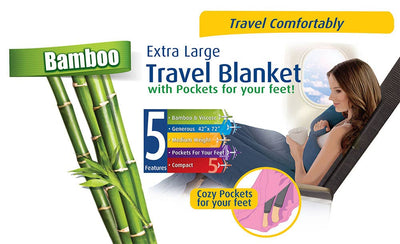 Cloudz Bamboo Travel Blanket with Bag - Charcoal