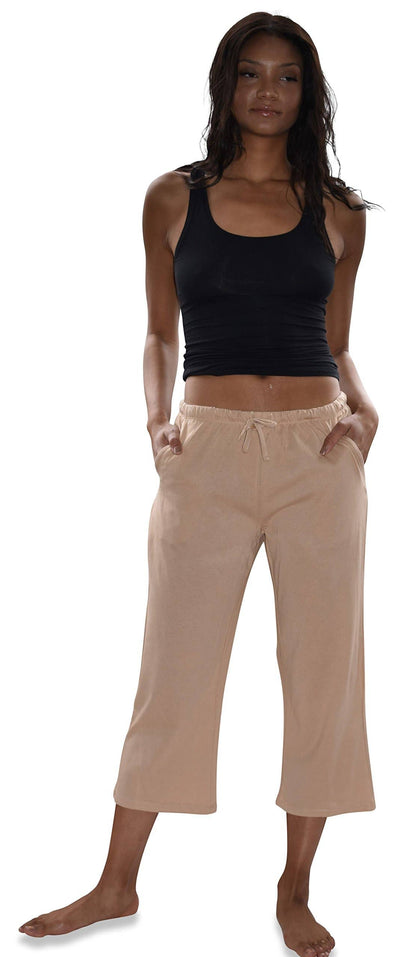 Women's Soft Capri Cotton Lounge Pants