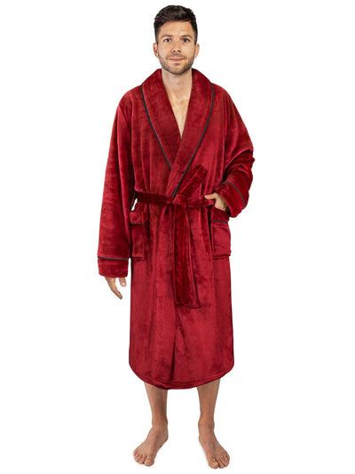 Men's Piping Fleece Robe