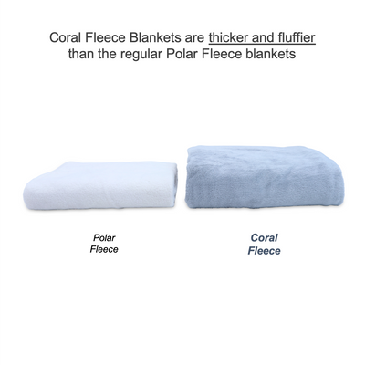 Soft Coral Fleece Blankets - 50x60