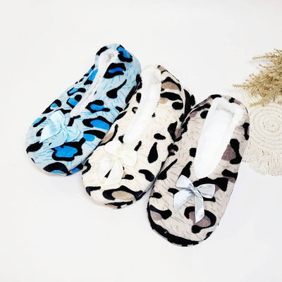 Leopard Fuzzy Indoor Slipper Shoes