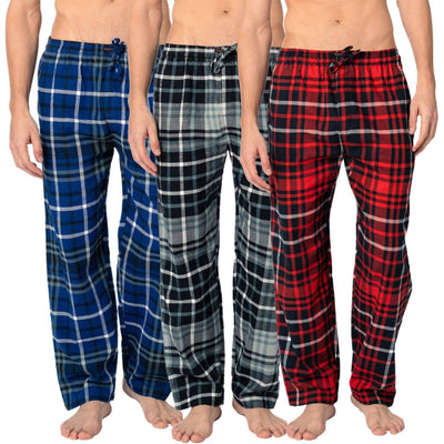 Men's 100% Cotton Flannel Fleece Lounge Pajama Pants