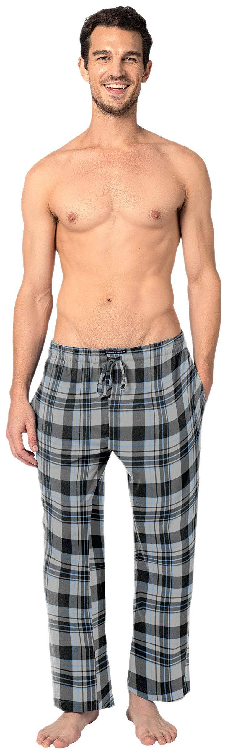 Men's 100% Cotton Flannel Fleece Lounge Pajama Pants