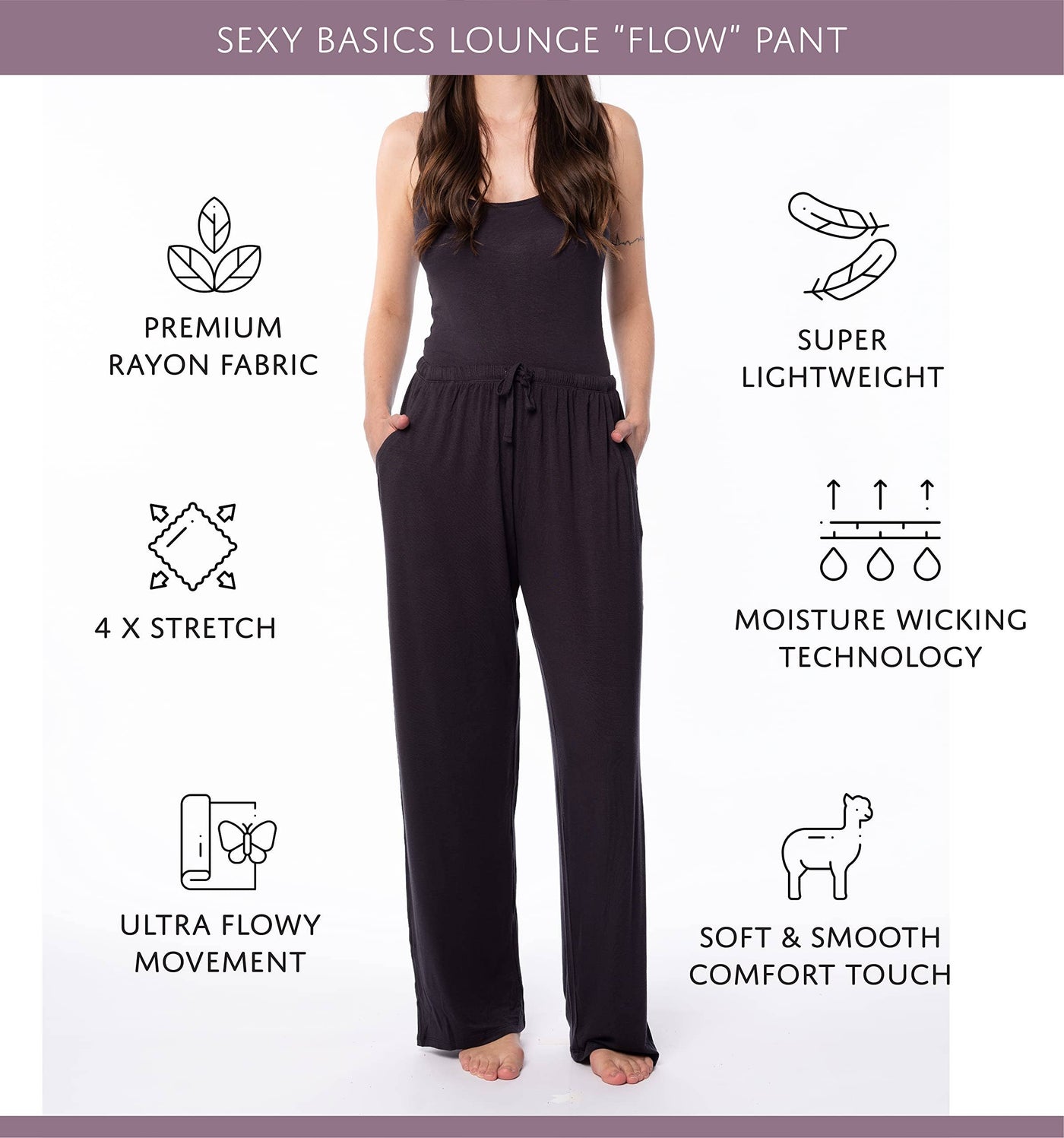 Women’s  Super Soft Rayon Full-Length Lounge Pant