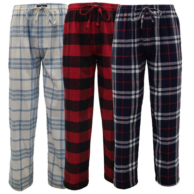 Men's 100% Cotton Flannel Fleece Lounge Pajama Pants