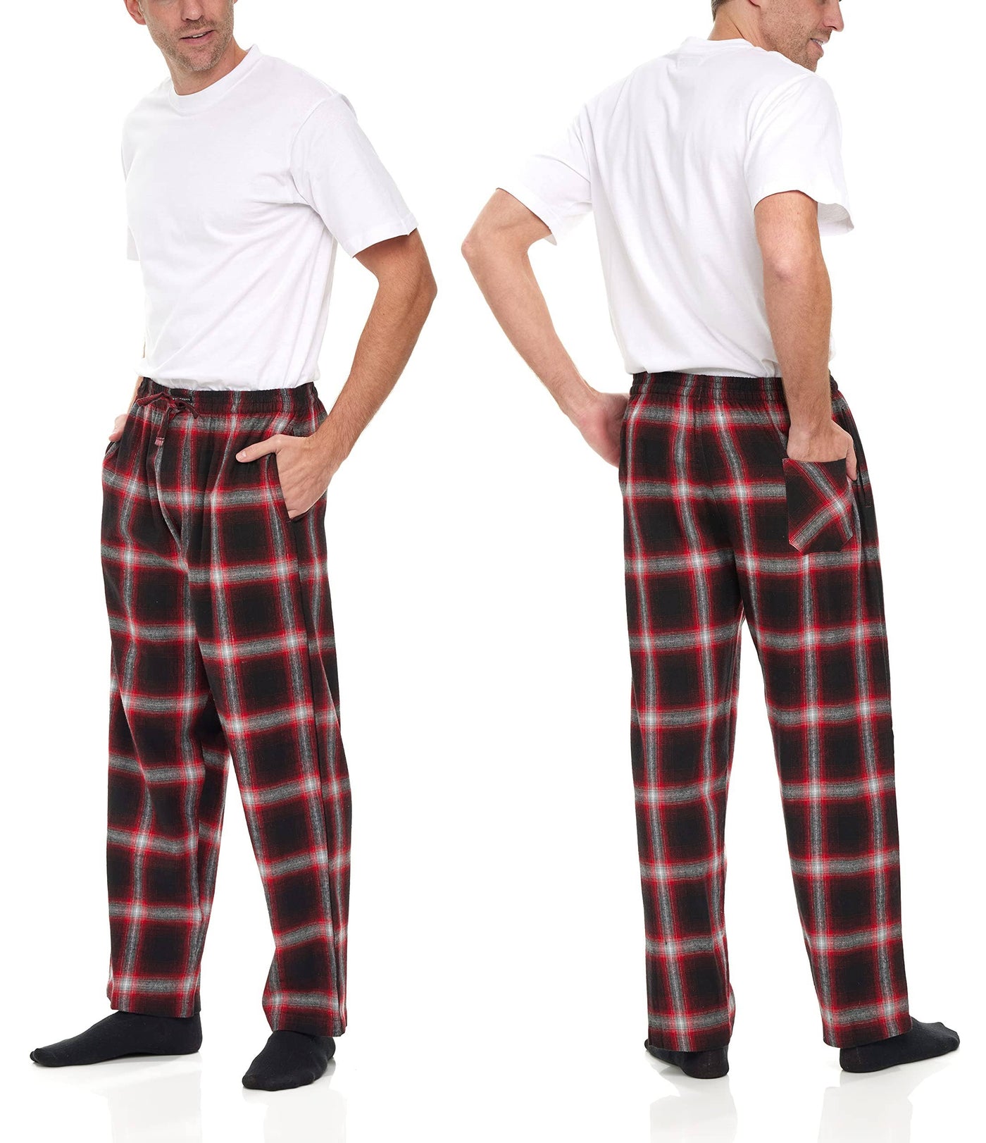 Men's 100% Cotton Flannel Fleece Lounge Pajama Pants