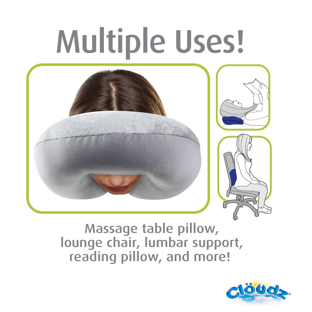 Cloudz Microbead Travel Neck Pillow - Bright Blue