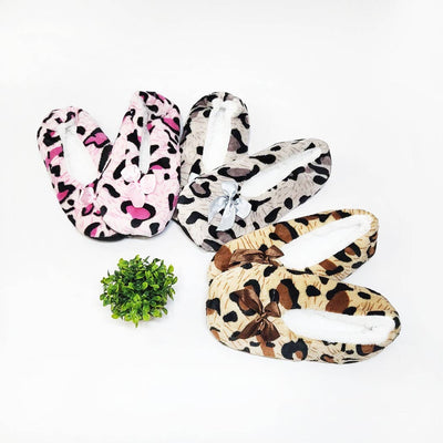 Leopard Fuzzy Indoor Slipper Shoes