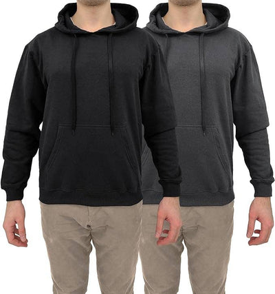 Men's Midweight Fleece Cotton Pullover Hooded Sweatshirt