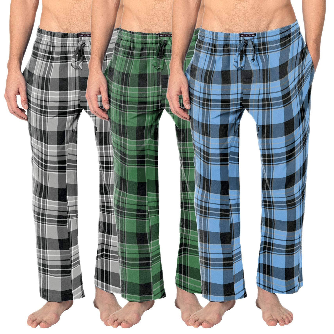 Men's 100% Cotton Flannel Fleece Lounge Pajama Pants