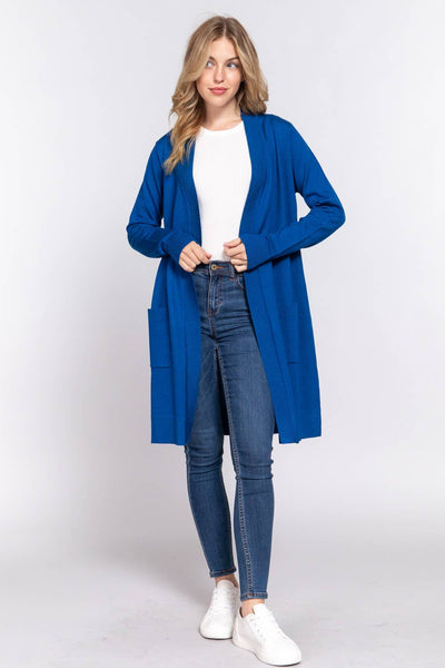 Long Sleeve Ribbed Cardigan