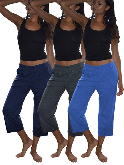 Women's Soft Capri Cotton Lounge Pants