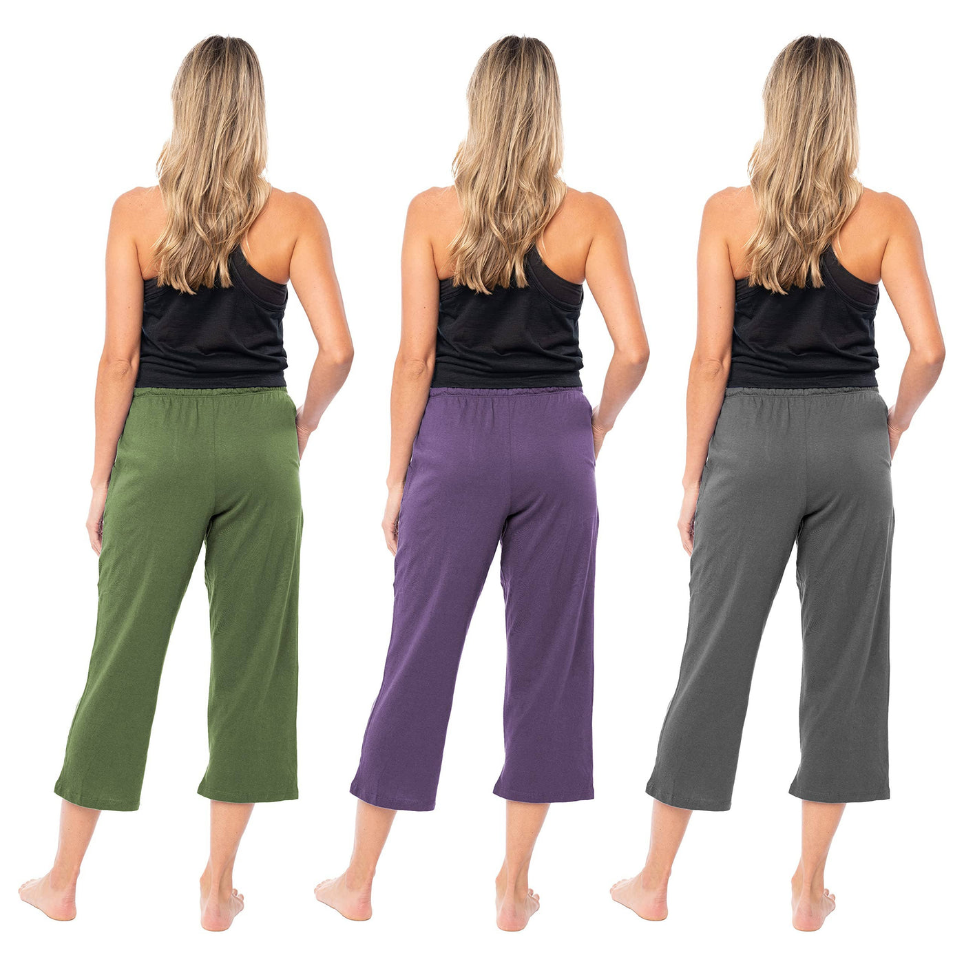 Women's Soft Capri Cotton Lounge Pants