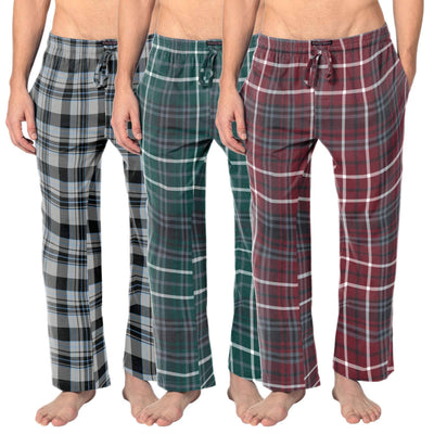 Men's 100% Cotton Flannel Fleece Lounge Pajama Pants