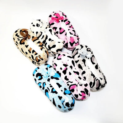 Leopard Fuzzy Indoor Slipper Shoes