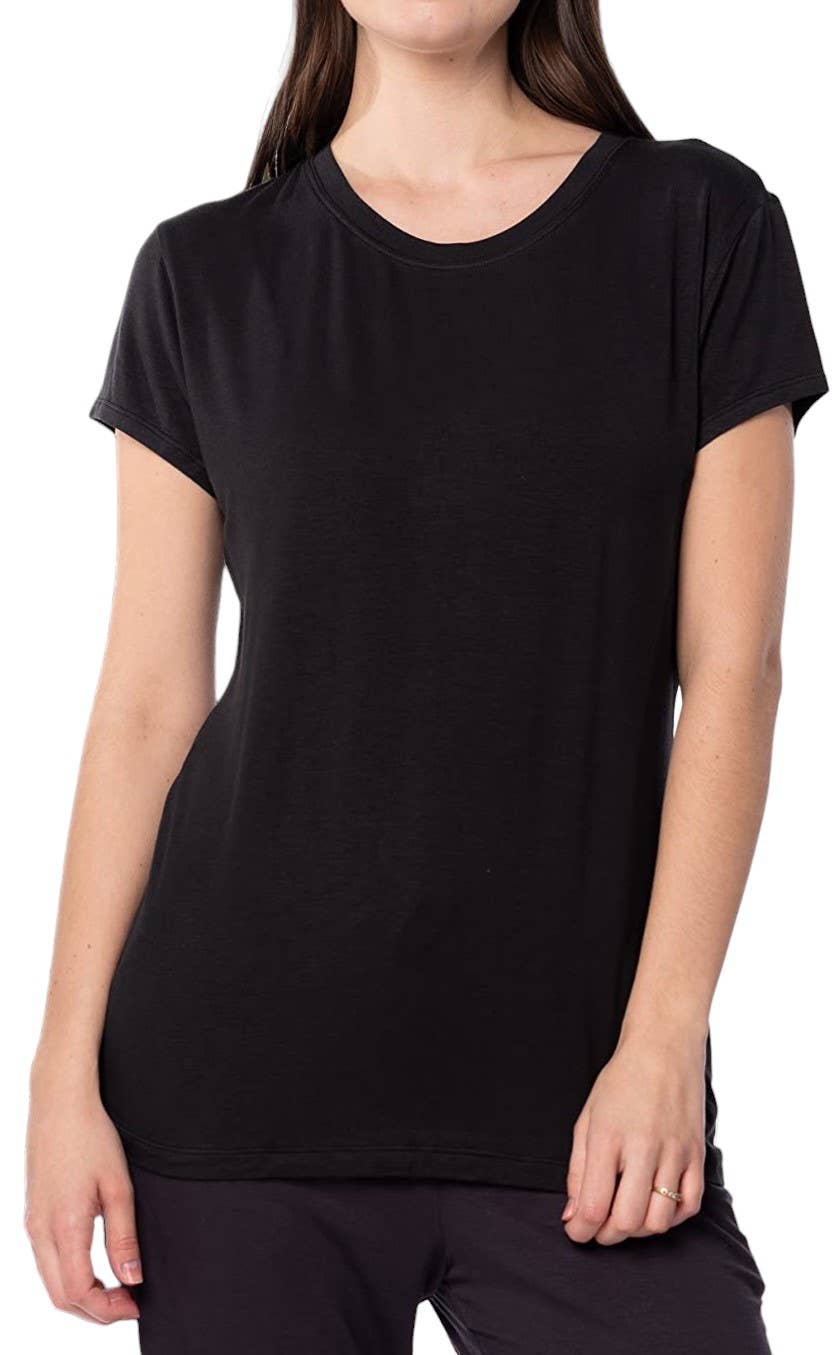 Women's Crew-Neck Rayon Cotton Short Sleeve T-Shirts