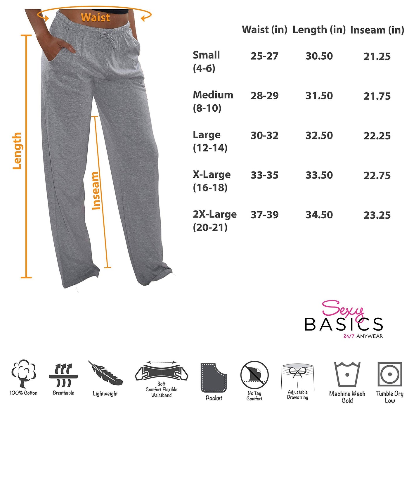 Women's Soft Capri Cotton Lounge Pants