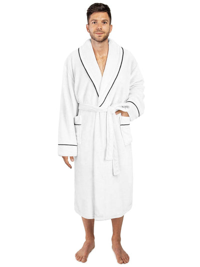 Men's Piping Fleece Robe