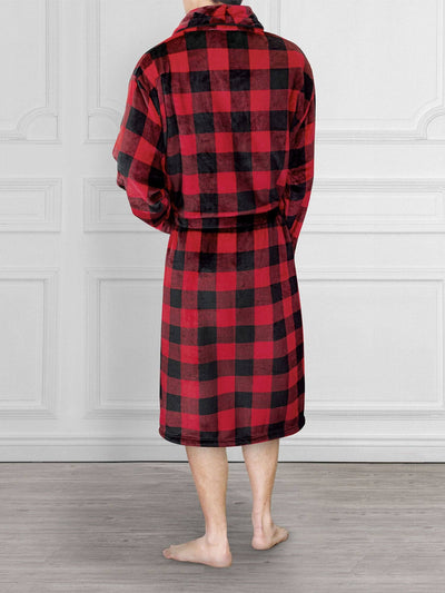 Men's Piping Fleece Robe