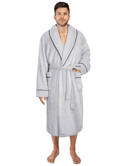 Men's Piping Fleece Robe