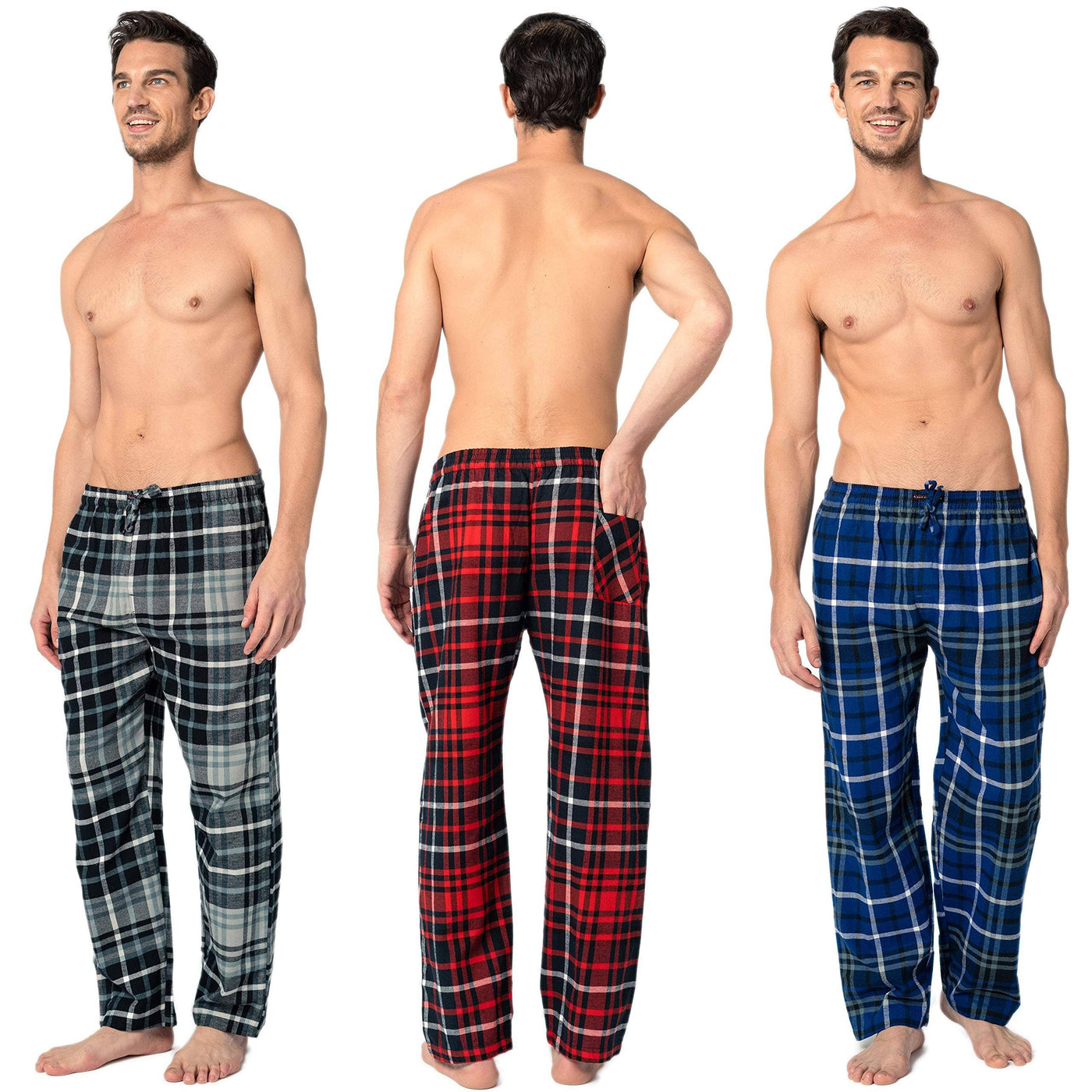 Men's 100% Cotton Flannel Fleece Lounge Pajama Pants