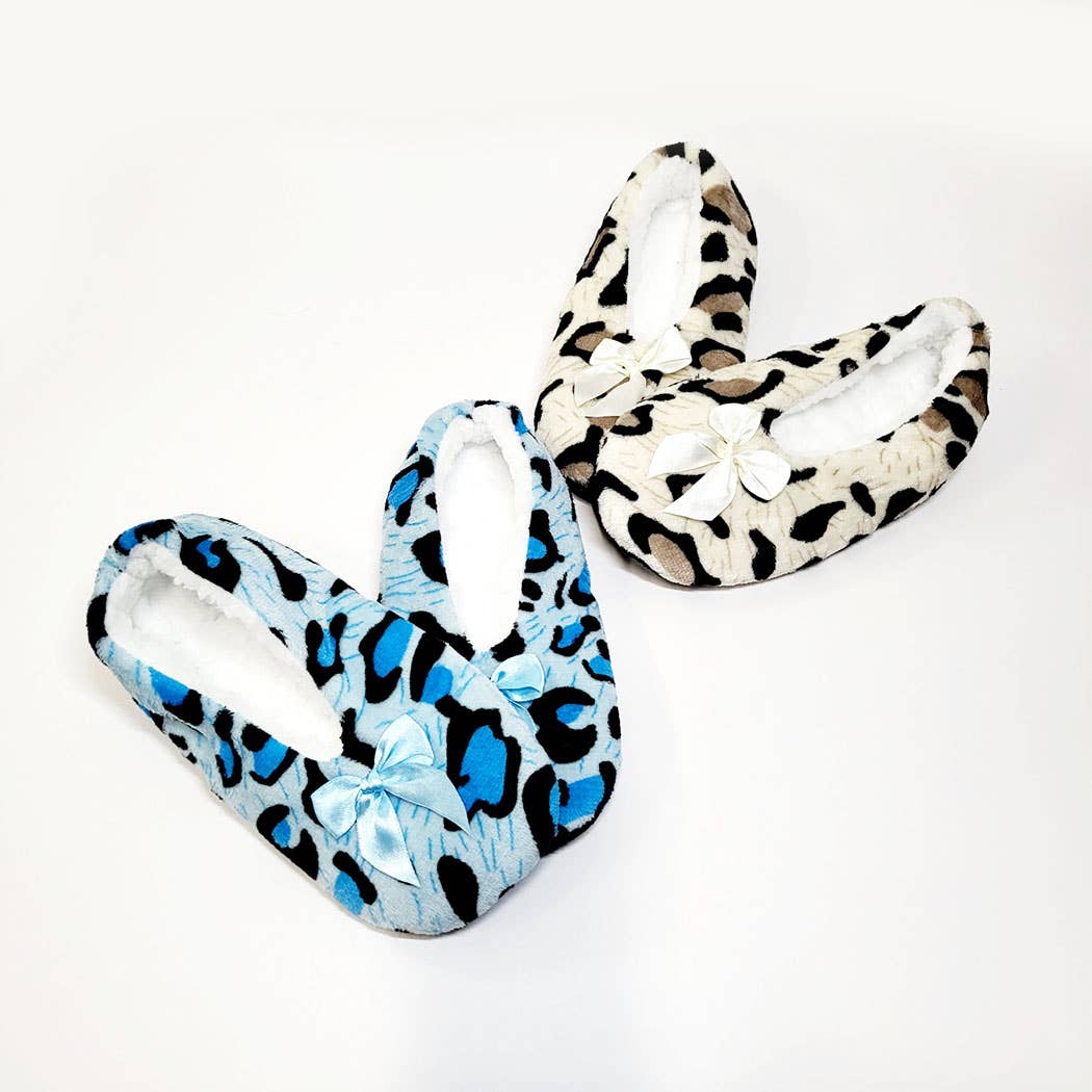 Leopard Fuzzy Indoor Slipper Shoes