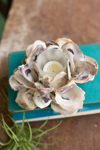 Oyster Flower Votive Holder