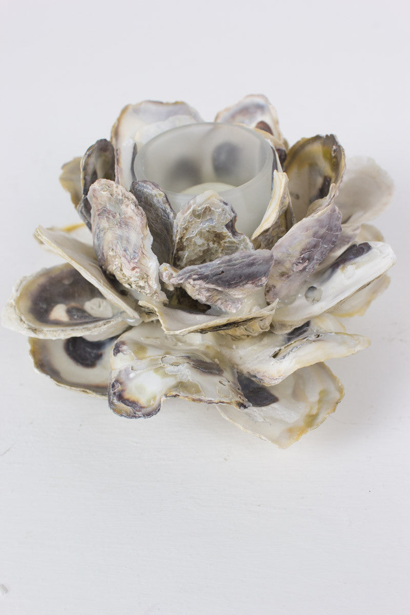 Oyster Flower Votive Holder